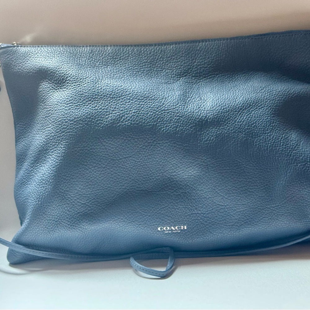 Coach “Bleecker” Sky Blue Shoulder Crossbody Bag #1382-29461